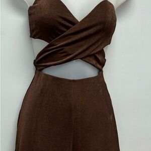 Brown Cutout romper